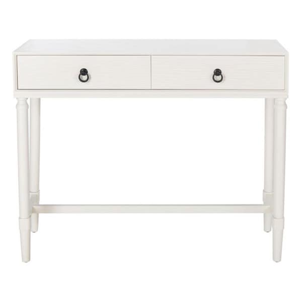 Safavieh Aliyah 2 Drawer Console Table, Distrssed White CNS5729D - main